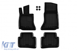 Specific rubber mats suitable for Mercedes C class W206 after 2021, 4-piece set, black color - ABFMM6016367