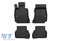 Specific rubber mats suitable for Mercedes C class W205 2015-2020, 4-piece set, black color, with 24-month warranty-image-6222121