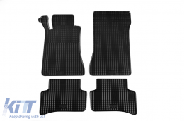 Specific rubber mats suitable for Mercedes C class W203 2000-2007, 4-piece set, black color-image-6226104
