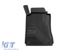 Specific rubber mats suitable for Mercedes C class W203 2000-2007, 4-piece set, black color-image-6226576