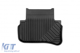 Specific rubber mats suitable for Mercedes C class W203 2000-2007, 4-piece set, black color-image-6226579