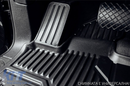 Specific rubber mats suitable for Mercedes C class W203 2000-2007, 4-piece set, black color-image-6226581