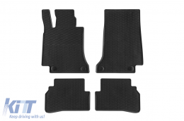 Specific rubber mats suitable for Mercedes C class W205 2013-2020, 4-piece set, black color - ABFMM6018635