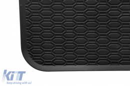 Specific rubber mats suitable for Mercedes C class W204 2007-2014, 4-piece set, black color-image-6228179