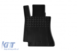 Specific rubber mats suitable for Mercedes C class W205, S205 2014-2020, 4-piece set, black color-image-6228839