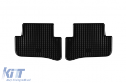 Specific rubber mats suitable for Mercedes C class W205, S205 2014-2020, 4-piece set, black color-image-6228841