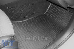 Specific rubber mats suitable for Mercedes C class W205, S205 2014-2020, 4-piece set, black color-image-6228843