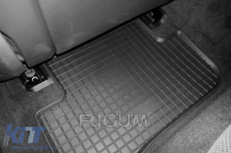 Specific rubber mats suitable for Mercedes C class W205, S205 2014-2020, 4-piece set, black color-image-6228844