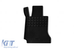 Specific rubber mats suitable for Mercedes C class W204, S204 2007-2014, 4-piece set, black color-image-6248738