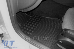 Specific rubber mats suitable for Mercedes C class W204, S204 2007-2014, 4-piece set, black color-image-6248741