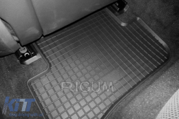 Specific rubber mats suitable for Mercedes C class W204, S204 2007-2014, 4-piece set, black color-image-6248743