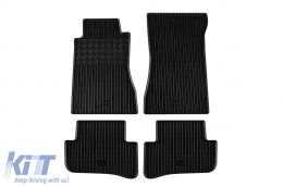 Specific rubber mats suitable for Mercedes C class W203, S203 2000-2007, 4-piece set, black color-image-6249188