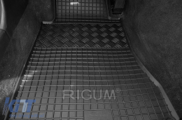 Specific rubber mats suitable for Mercedes C class W203, S203 2000-2007, 4-piece set, black color-image-6249192