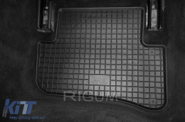 Specific rubber mats suitable for Mercedes C class W203, S203 2000-2007, 4-piece set, black color-image-6249194