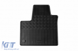 Specific rubber mats suitable for Mercedes Citan, Mercedes T class, Nissan Townstar Combi after 2022, 5 seats, 4-piece set, black color-image-6229292