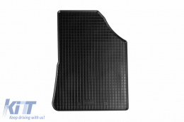 Specific rubber mats suitable for Mercedes Citan, Mercedes T class, Nissan Townstar Combi after 2022, 5 seats, 4-piece set, black color-image-6229293