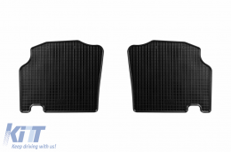Specific rubber mats suitable for Mercedes Citan, Mercedes T class, Nissan Townstar Combi after 2022, 5 seats, 4-piece set, black color-image-6229294