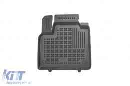 Specific rubber mats suitable for Mercedes Citan W420 after 2022 with manual transmission and 3 seats, 2-piece set, black color-image-6243009
