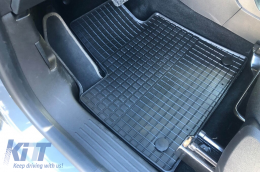 Specific rubber mats suitable for Mercedes Citan W420, Renault Kangoo, Nissan Townstar after 2021, 2-piece set, black color-image-6243658