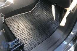 Specific rubber mats suitable for Mercedes Citan W420, Renault Kangoo, Nissan Townstar after 2021, 2-piece set, black color-image-6243659