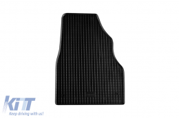 Specific rubber mats suitable for Mercedes Citan after 2012, Renault Kangoo after 2008, 2 seats, 2-piece set, black color-image-6248907