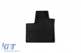 Specific rubber mats suitable for Mercedes Citan, Renault Kangoo Van, Kangoo Van E-Tech after 2022, 2 seats, 2-piece set, black color-image-6250048