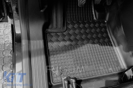 Specific rubber mats suitable for Mercedes Citan, Renault Kangoo Van, Kangoo Van E-Tech after 2022, 2 seats, 2-piece set, black color-image-6250050