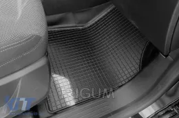 Specific rubber mats suitable for Mercedes Citan, Renault Kangoo Van, Kangoo Van E-Tech after 2022, 2 seats, 2-piece set, black color-image-6250051