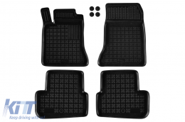Specific rubber mats suitable for Mercedes CLA C117 2013-2019, 4-piece set, black color - ABFMM6016355