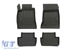 Specific rubber mats suitable for Mercedes CLA C117 2013-2018, 4-piece set, black color, with 24-month warranty-image-6221866