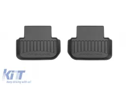Specific rubber mats suitable for Mercedes CLK C209 2002-2009, 4-piece set, black color, with 24-month warranty-image-6221827