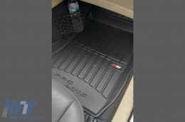 Specific rubber mats suitable for Mercedes CLK C209 2002-2009, 4-piece set, black color, with 24-month warranty-image-6221829