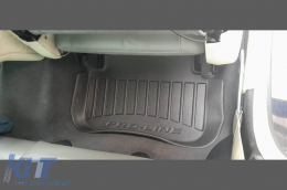 Specific rubber mats suitable for Mercedes CLK C209 2002-2009, 4-piece set, black color, with 24-month warranty-image-6221830
