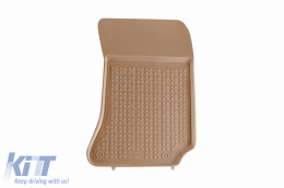 Specific rubber mats suitable for Mercedes E class W212 2009-2016, 4-piece set, beige color-image-6215709