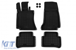 Specific rubber mats suitable for Mercedes E class W214 after 2023, 4-piece set, black color-image-6215880