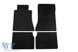 Specific rubber mats suitable for Mercedes E class W124 200-300E 1984-1996, 4-piece set, black color - ABFMM6018251