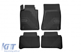 Specific rubber mats suitable for Mercedes E class W211 2002-2009, 4-piece set, black color