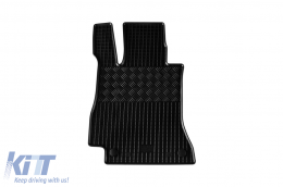 Specific rubber mats suitable for Mercedes E class W213, W213 Hybrid 2016-2022, after 2022, A Design GT coupe with 4 doors after 2019, 4-piece set, black color-image-6228980