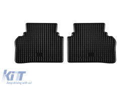 Specific rubber mats suitable for Mercedes E class W213, W213 Hybrid 2016-2022, after 2022, A Design GT coupe with 4 doors after 2019, 4-piece set, black color-image-6228982