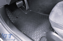 Specific rubber mats suitable for Mercedes E class W214 sedan, S214 wagon, PHeV after 2024, 4-piece set, black color-image-6229462