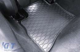 Specific rubber mats suitable for Mercedes E class W214 sedan, S214 wagon, PHeV after 2024, 4-piece set, black color-image-6229464