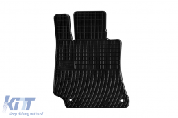Specific rubber mats suitable for Mercedes E class W212 2009-2016, CLS C218 2011-2018, 4-piece set, black color-image-6230382