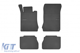 Specific rubber mats suitable for Mercedes E class W210 1995-2003, 4-piece set, black color