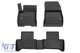 image-9-Specific rubber mats suitable for Mercedes EQA after 2021, 3-piece set, black color, with 24-month warranty