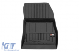 Specific rubber mats suitable for Mercedes EQA after 2021, 3-piece set, black color, with 24-month warranty-image-6223300