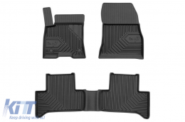 Specific rubber mats suitable for Mercedes EQA after 2021, 3-piece set, black color - ABFMM6018512