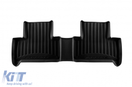 Specific rubber mats suitable for Mercedes EQB X243 after 2021, 3-piece set, black color, with 24-month warranty-image-6224071