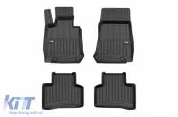 image-6-Specific rubber mats suitable for Mercedes EQC after 2019, 4-piece set, black color, with 24-month warranty
