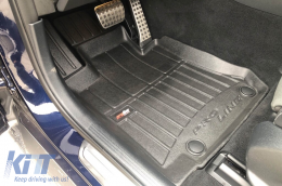 Specific rubber mats suitable for Mercedes EQC after 2019, 4-piece set, black color, with 24-month warranty-image-6223281