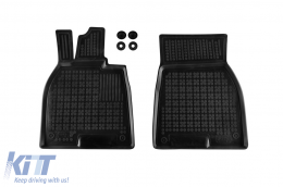 Specific rubber mats suitable for Mercedes EQE V295 EV version after 2022, 4x2 RWD, 4x4 AWD, 4-piece set, black color-image-6215870